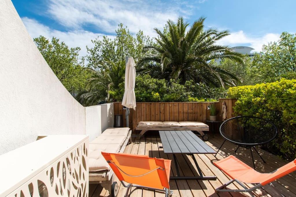 Le Murmure Du Palmier * Mer A 2 Min * Parking Prive * Terrasse 拉格朗德默特 外观 照片